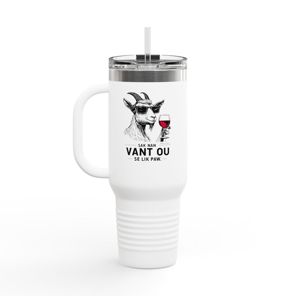 Zoe Kabrit Travel Mug - Funny Haitian Quote for Multiculturalism Aficionados, 40oz Insulated