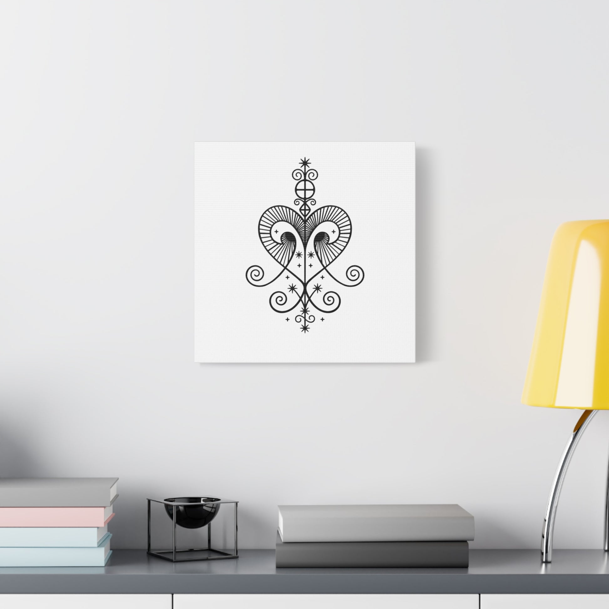 Freda Stretched Canvas, Black and White Wall Art