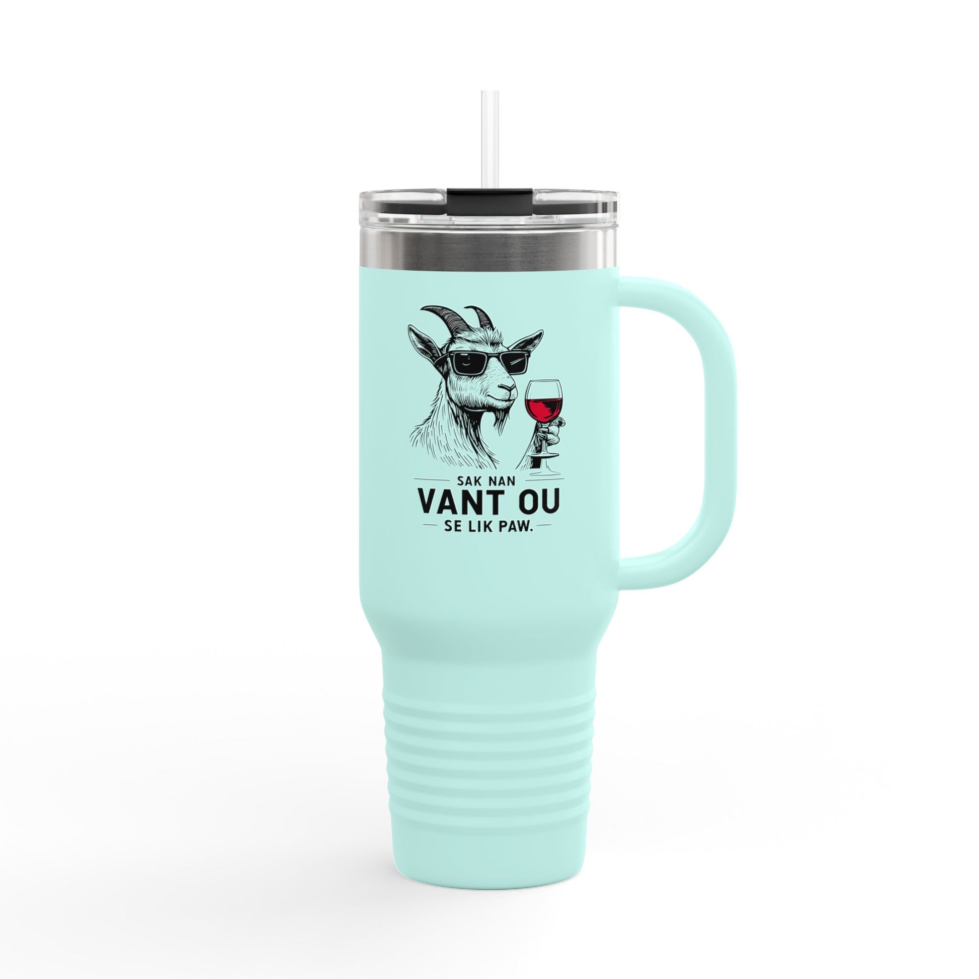 Zoe Kabrit Travel Mug - Funny Haitian Quote for Multiculturalism Aficionados, 40oz Insulated