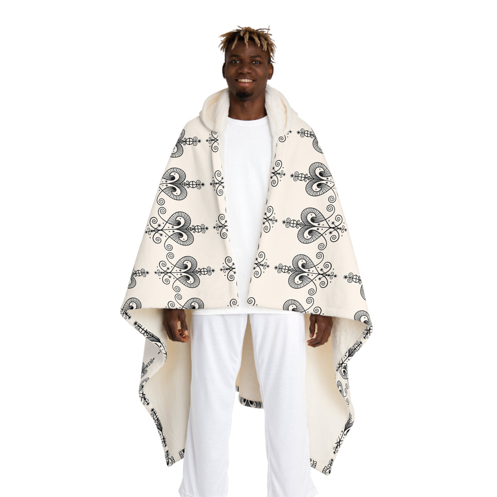 Freda Hooded Sherpa Fleece Blanket