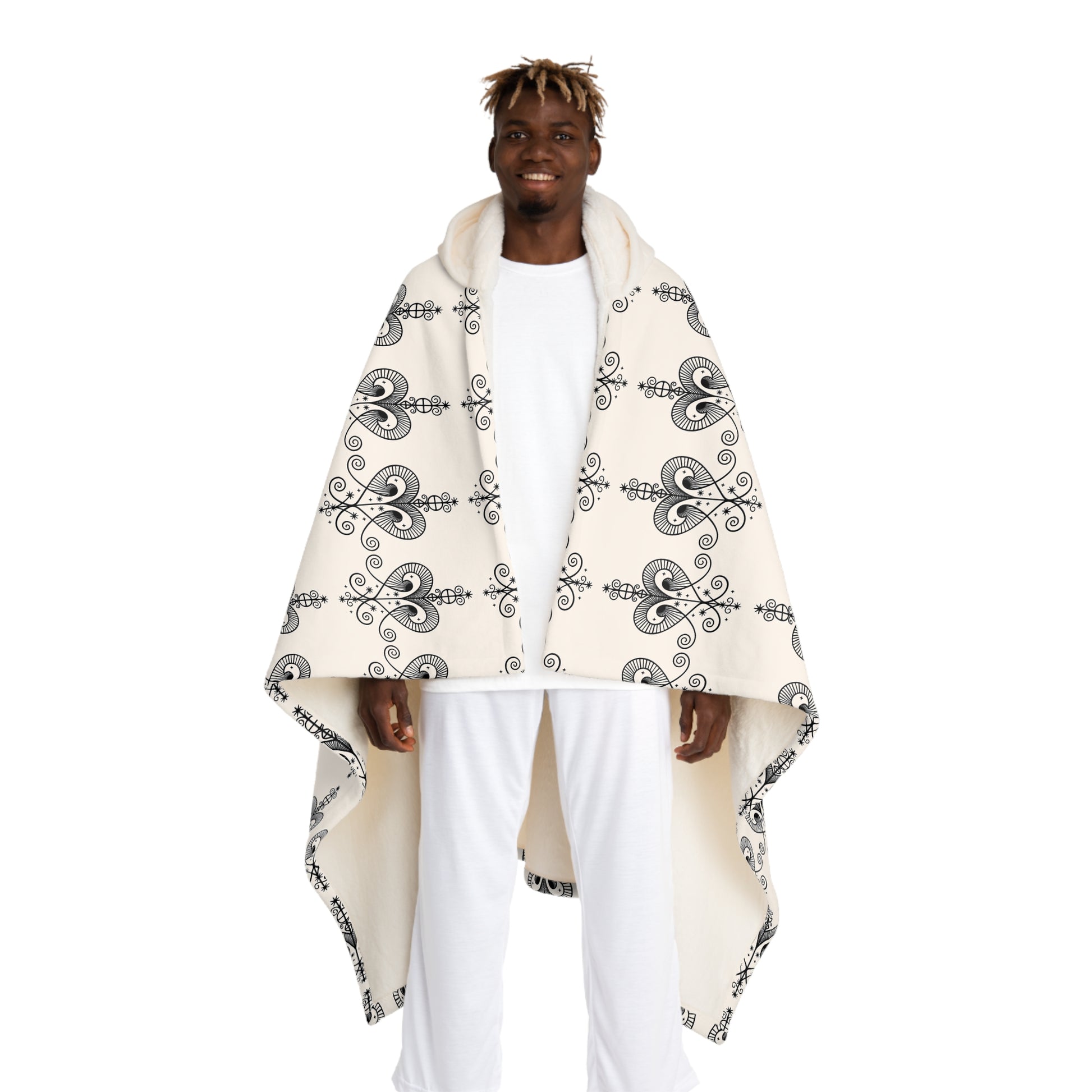 Freda Hooded Sherpa Fleece Blanket