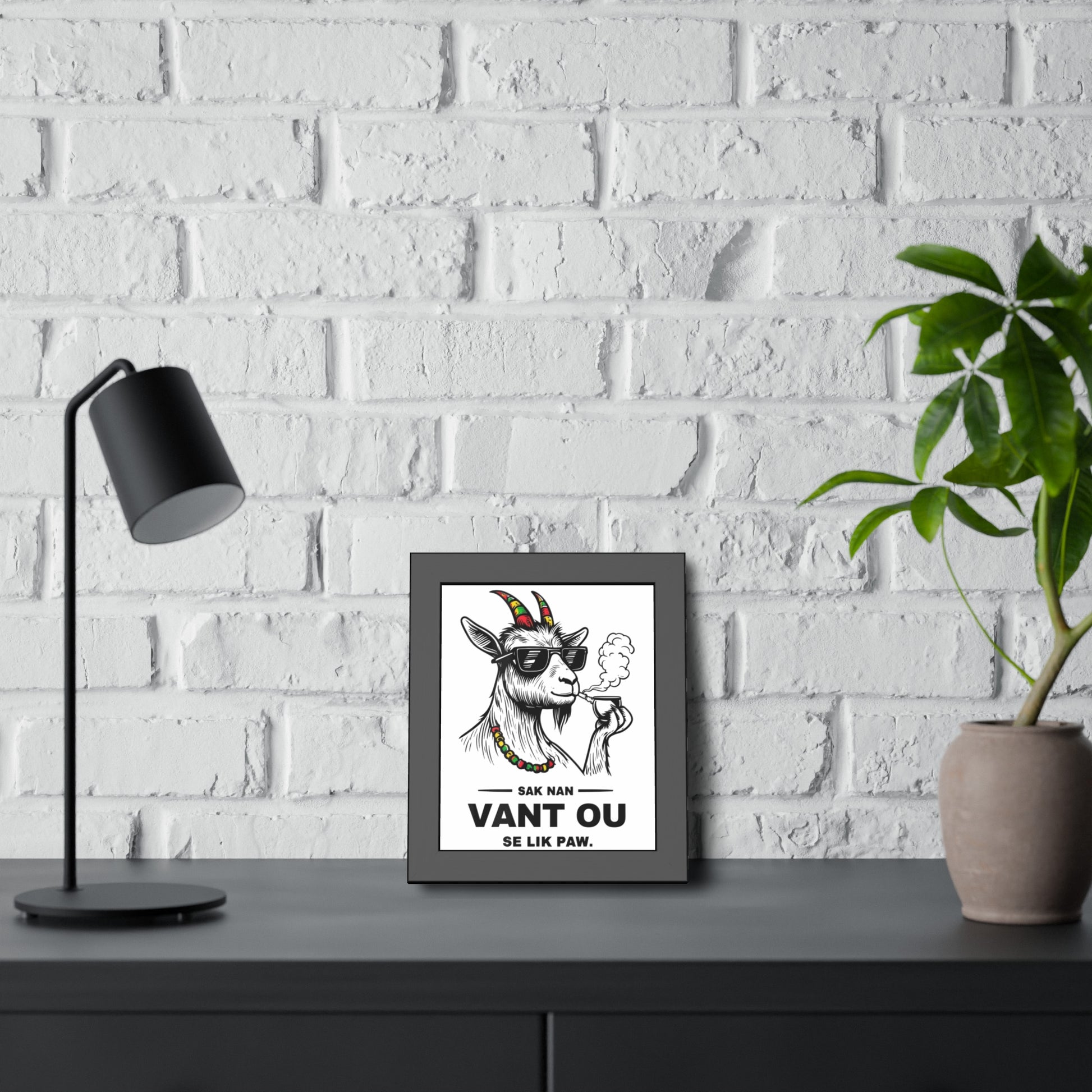 Hilarious Goat Art Print