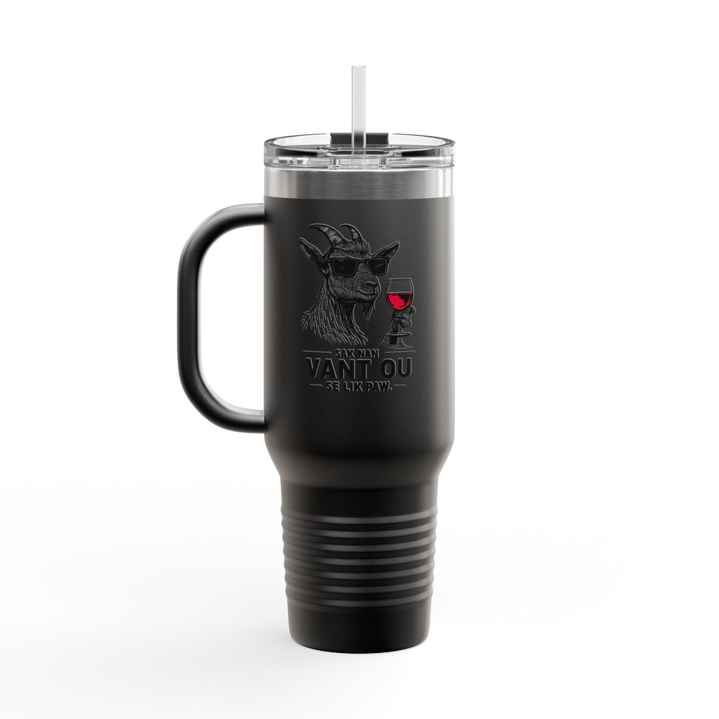 Zoe Kabrit Travel Mug - Funny Haitian Quote for Multiculturalism Aficionados, 40oz Insulated